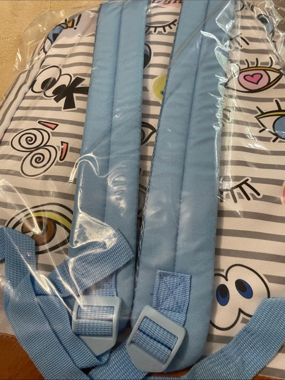 Staples Dalton Backpack with Blue and White Eye Print